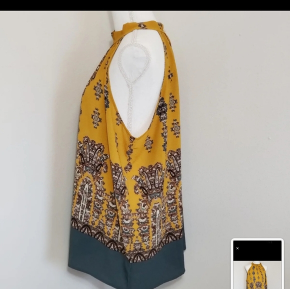 Zenobia Gold and Teal Tank - Picture 3 of 7